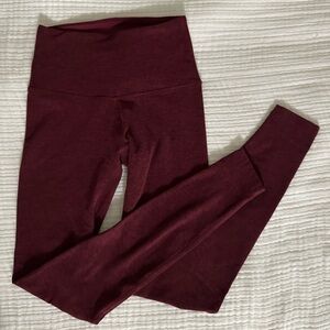 Beyond Yoga Maroon High-Waisted Leggings